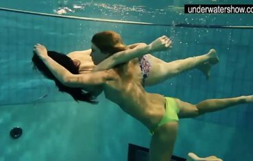 Naked women underwater